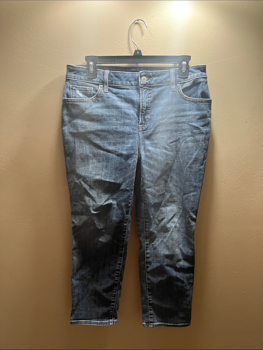 Chico's Mid-Rise Dark Blue Cropped Jeans